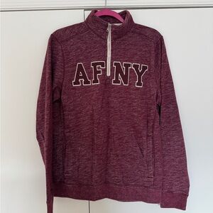 Abercrombie & Fitch Muscle Maroon Half Quarter Zip Sweatshirt Pullover Men’s M